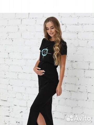 Платье для беременных и кормящих 42