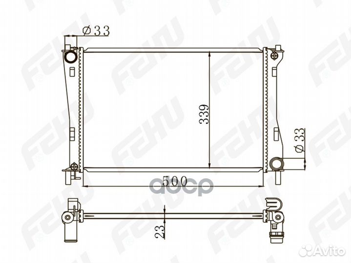 Радиатор охлаждения (сборный) Ford Fiesta (01)