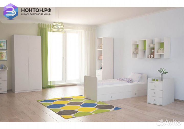 Кровать детская Фея 1100 белый