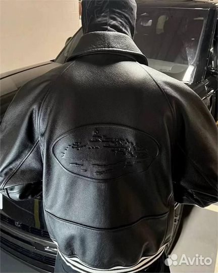 Бомбер Corteiz Кожаный Черный