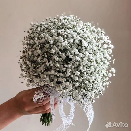 Свадебный букет из гипсофилы
