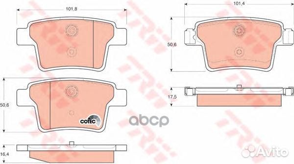 GDB1665 Колодки тормозные ford mondeo III 09.04