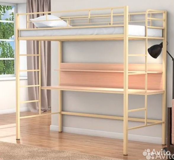 Кровать Чердак Белый/Венге