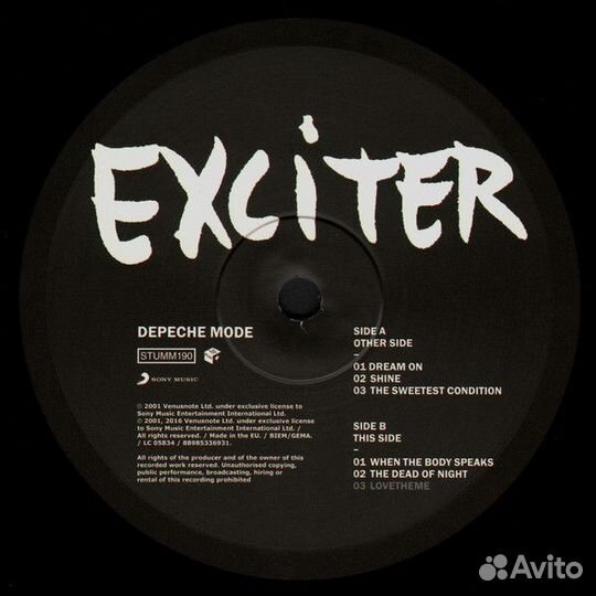 Винил Depeche Mode - Exciter (180g) 2 LP