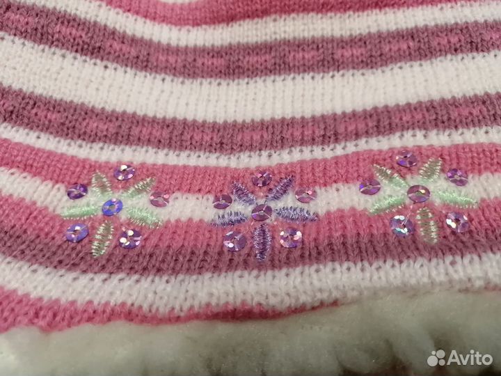 Шапочка с шарфиком,новый