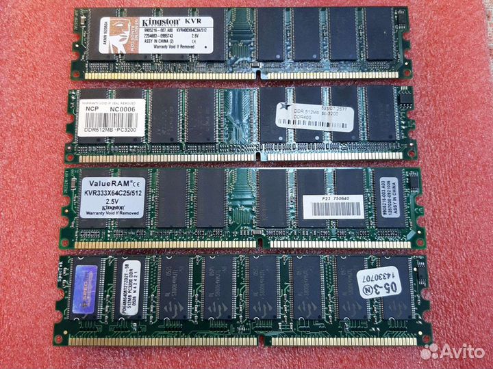 Модули памяти DDR1 512 Mb