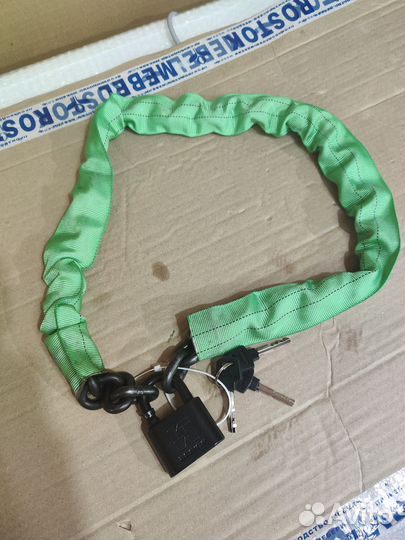 Цепь каленая противоугонная с замком