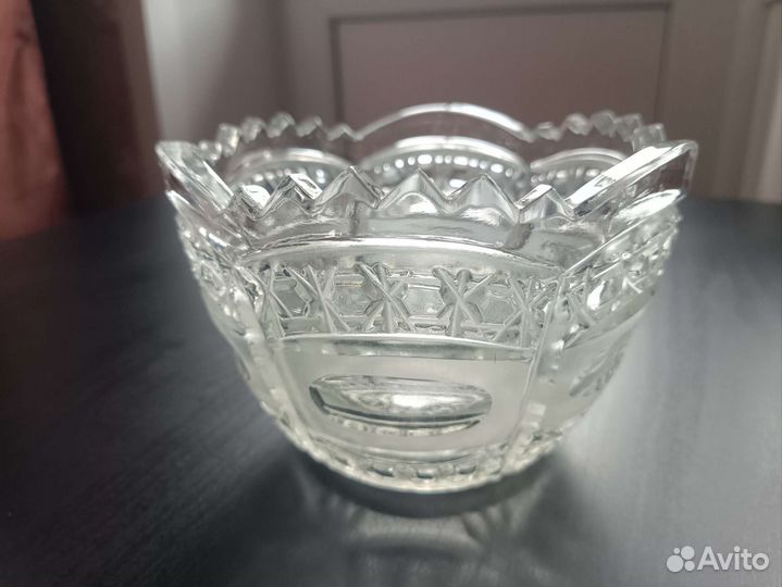 Ваза хрустальная СССР бу салатник