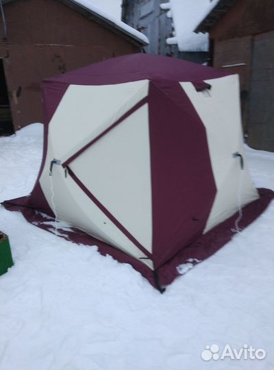 Палатка куб 2,2-2,2-1,85м. Трехслойная зимняя