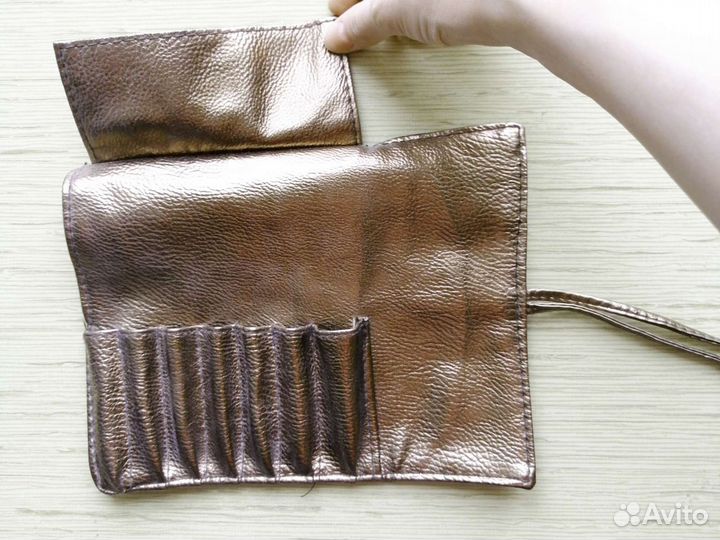 Чехол для кистей для макияжа Mac коричневый