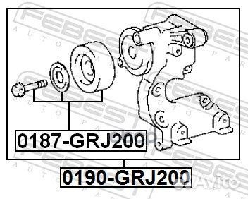 Ролик натяжной 0187GRJ200 Febest