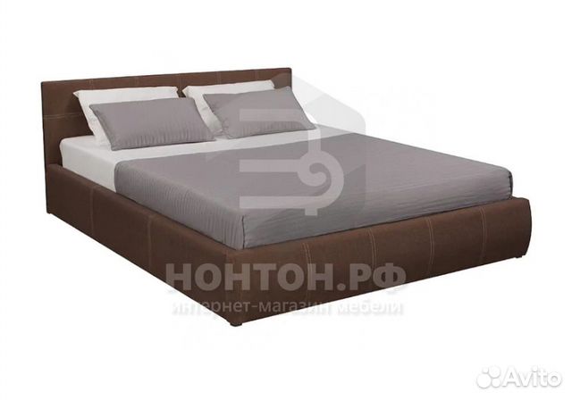 Кровать Афина 1.6 м коричневая