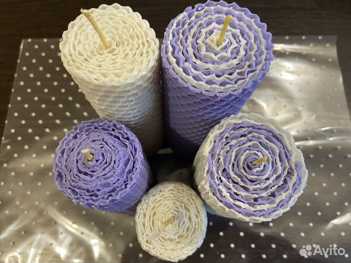 Свечи из вощины набор семейный очаг