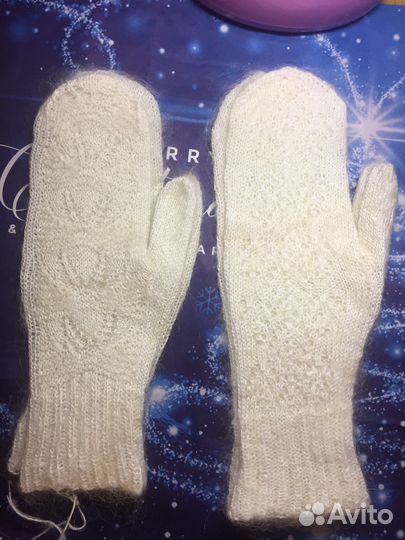 Варежки из козьего пуха