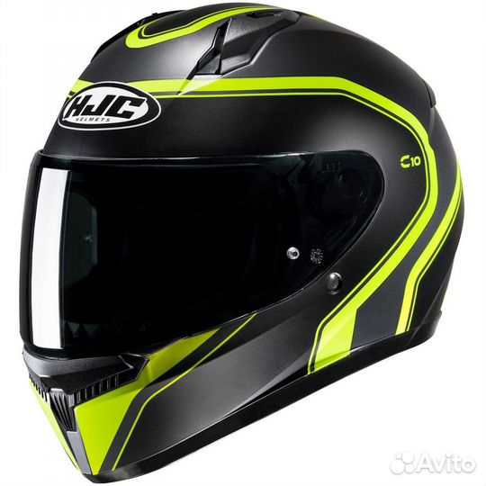 Integral Motorcycle Мотошлем Hjc C10 elie MC3HSF Matt Black Fluo Yellow