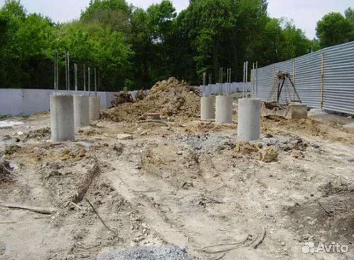 Заливка фундамента