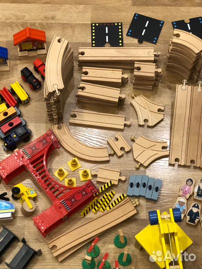 Деревянная железная дорога 131 деталь IKEA ELC