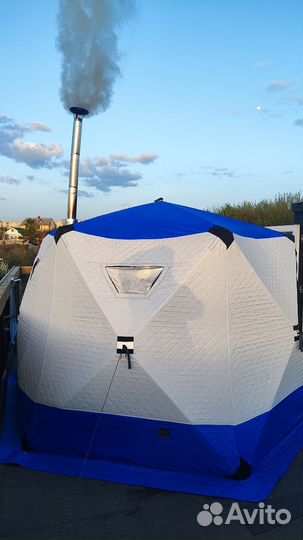 Мобильная баня палатка с печью доставка