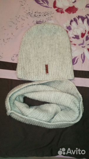 Шапка и снуд для девочки зимний