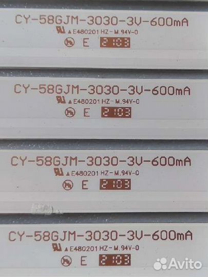 Подсветка для телевизоров cy-58gjm-3030-3v-600ma