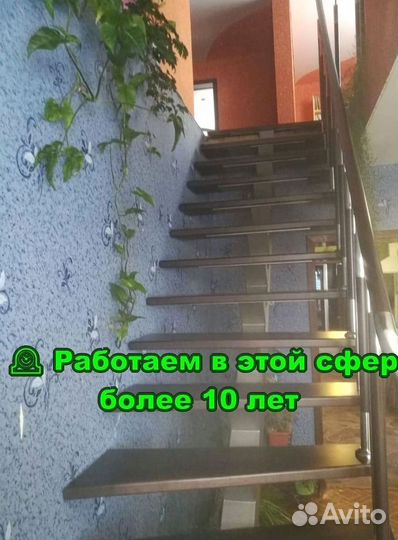 Изготовление лестниц на металлокаркасе в частные д