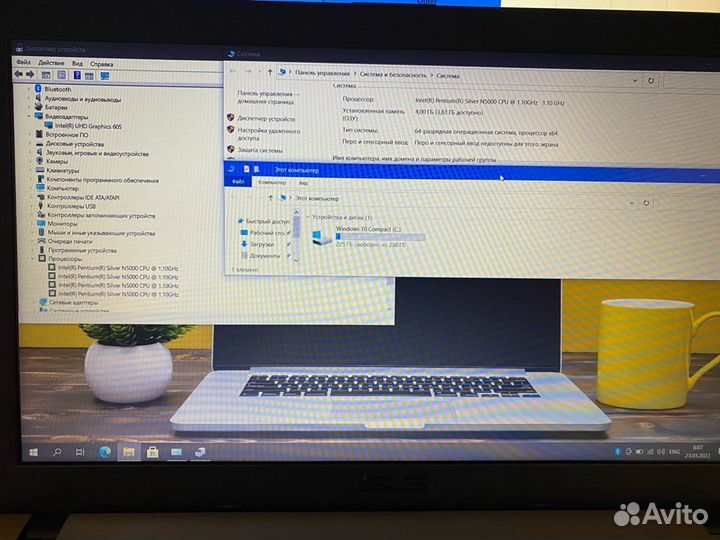 Как новый\Ноутбук Asus\SSD 256GB\4GB\full HD\