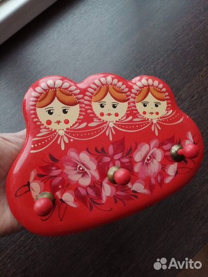 Винтажная Советская вешалка Матрешки СССР декор