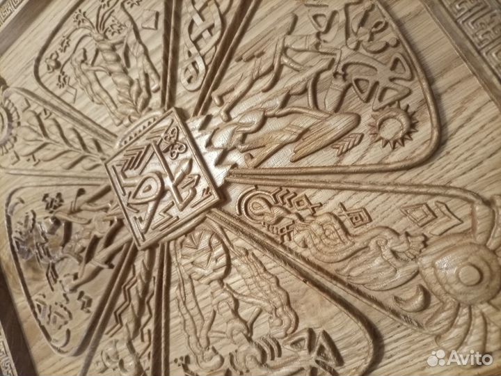 13Б Крес в рамке. Славянский оберег. 28 на 28 см