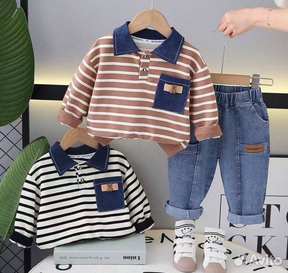 Костюм для мальчика кофта джинсы новый 98 104