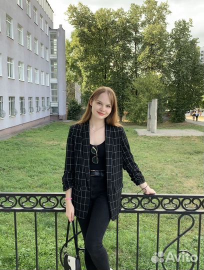 Пиджак женский в клетку