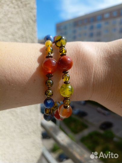Авторский браслет из натурального камня