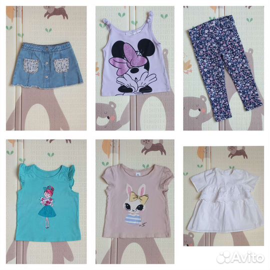 Вещи пакетом для девочки 92 98 104