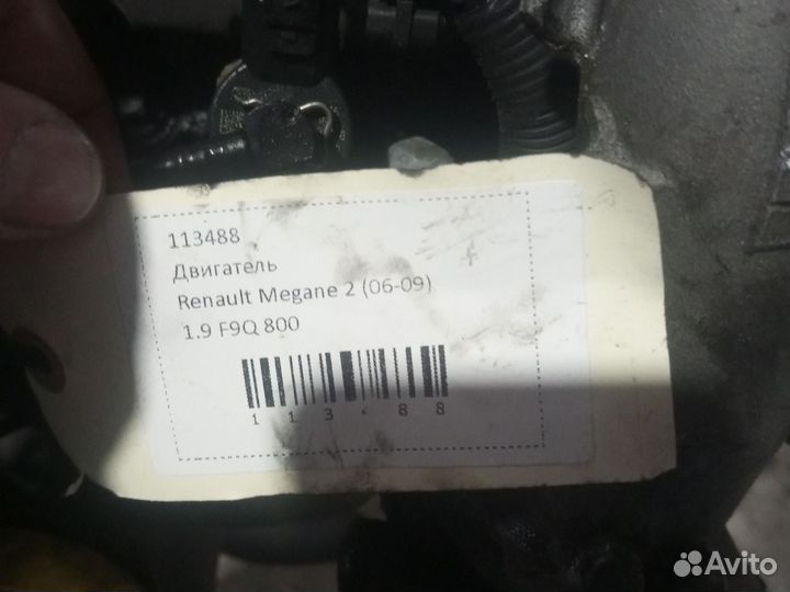 Двигатель Renault Megane 2 (06-09) 2007 F9Q800 1.9