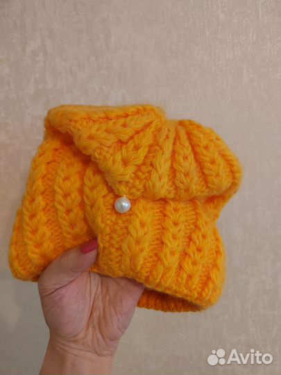 Шапка зимняя женская на флисе