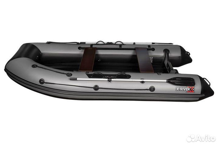 Лодка X-River Agent 360 нднд; серо-черная