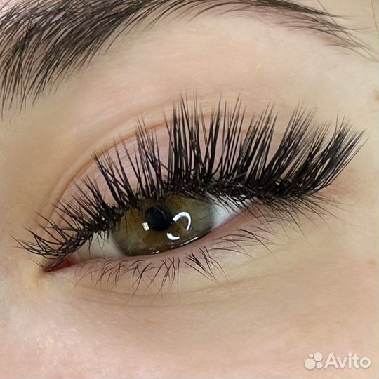 Наращивание ресниц, оформление/окрашивание бровей