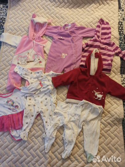 Вещи пакетом на девочку 6-9 месяцев