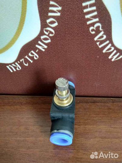 Кран игольчатый пластиковый, для пневмошланга 12*6