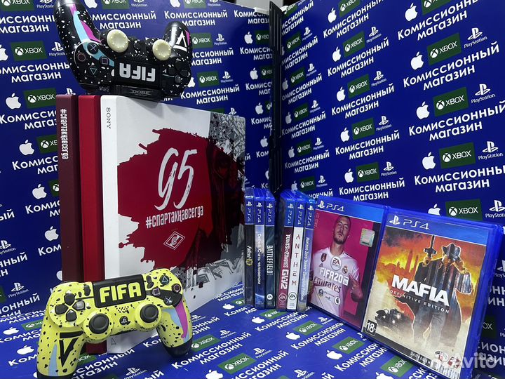 Ps4 pro,limited,9дисков,спартак,ps plus