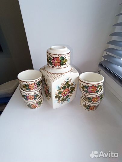 Штоф керамика с рюмками СССР
