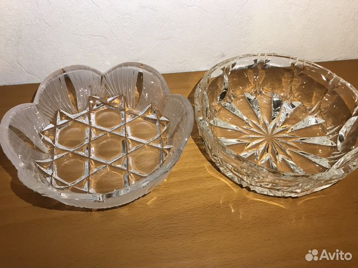 Хрустальные вазочки конфетницы