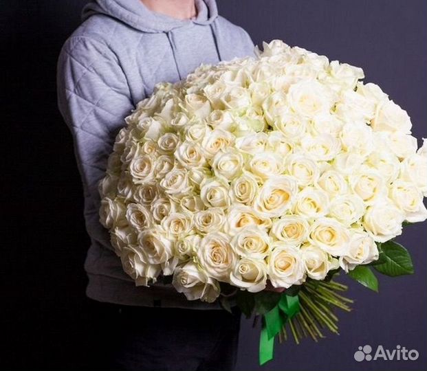 Роза, букет из 101 розы, доставка букета роз