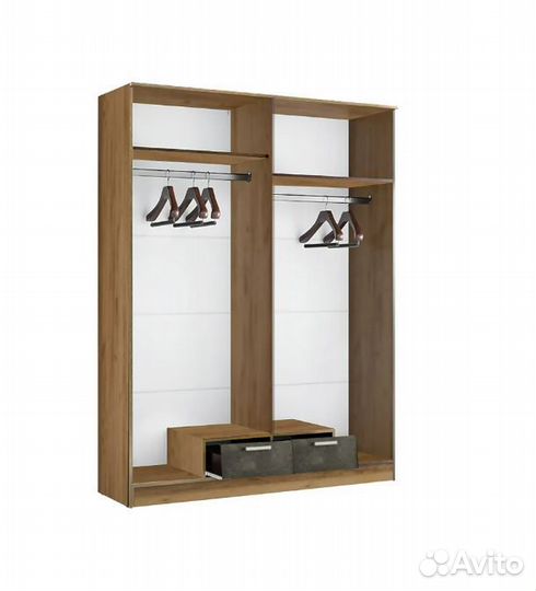 Шкаф Адель 1.6 дуб вотан / белый гладкий