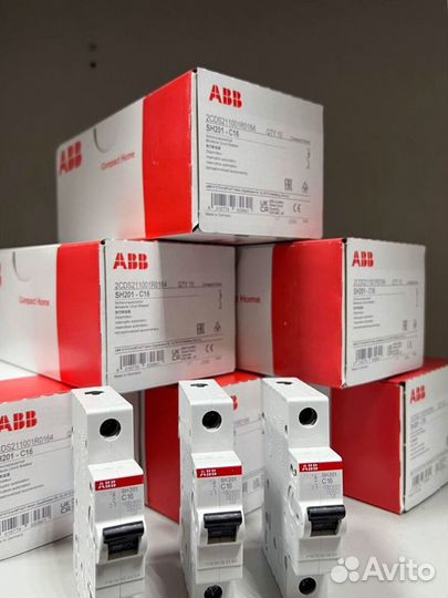 Автоматический выключатель ABB sh201 c16