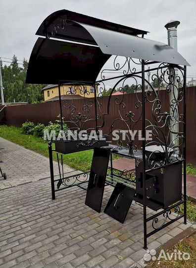 Мангал с крышей