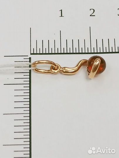 Подвеска с синтетическим камнем Золото