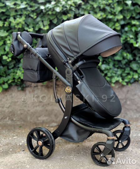 Коляска 3 в 1 Luxmom 608-2 (Black)