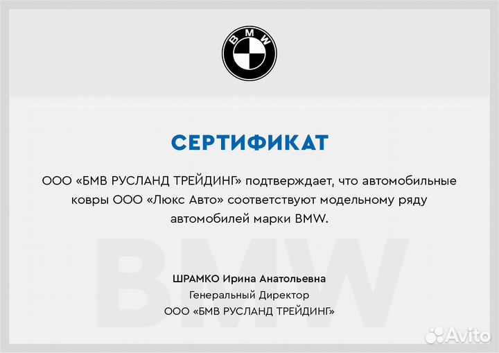 3D Коврики BMW из Экокожи