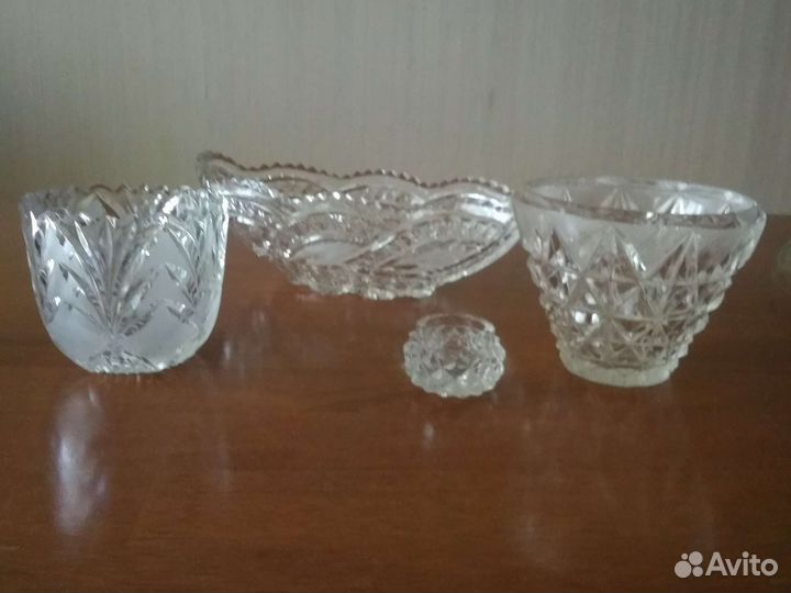 Хрустальная ваза, фужеры СССР