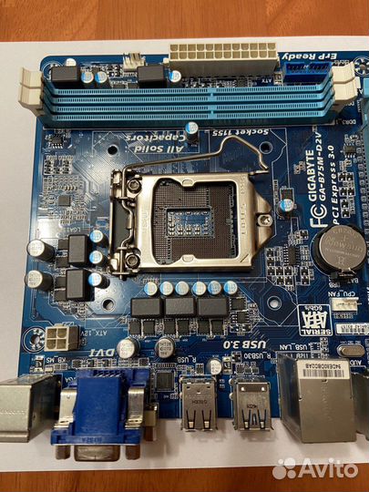 Материнская плата gigabyte GA-B75M-D2V